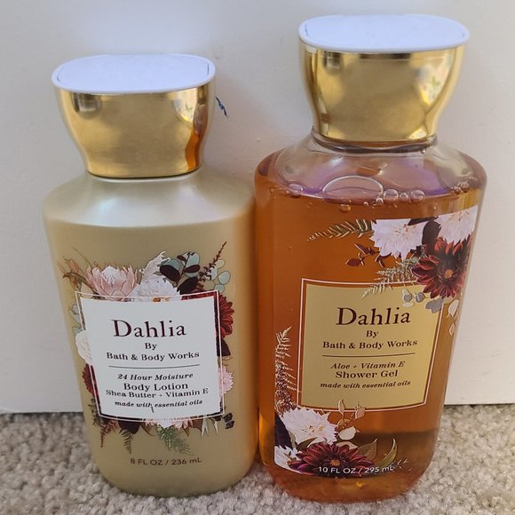 Bath & Body Works Bath & Body Lot Of 2 Bath Body Works Dahlia Body
